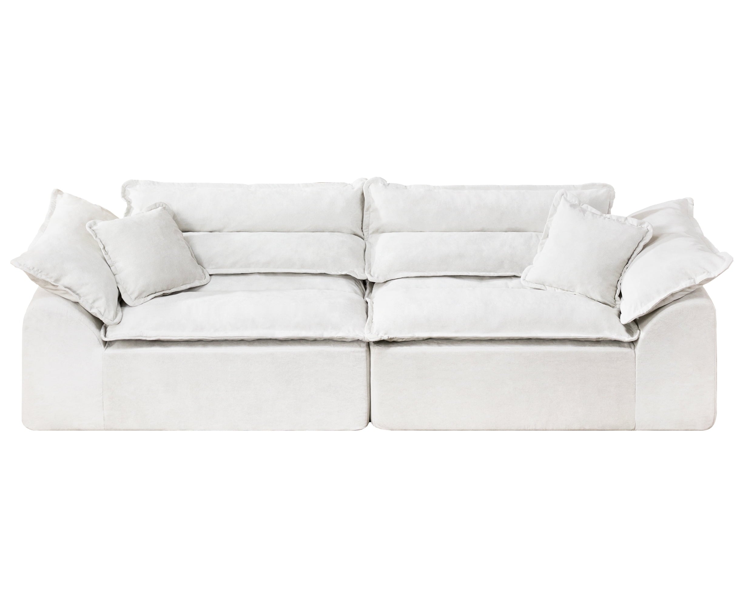 2-Seater Modular Sectional Sofa, Comfy Loveseat with Throw, Deep Seat Memory Foam Small Couches for Small Space, Living Room Apartment, Dark Grey