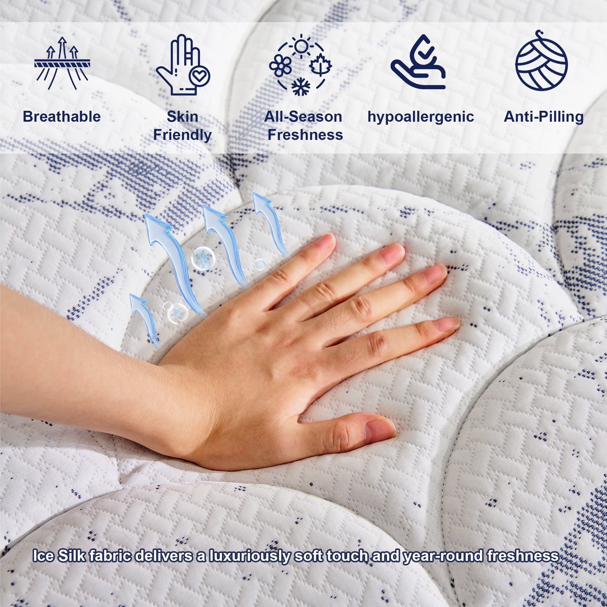 FOLVUTY Queen Mattress 14 inch Hybrid Mattress Cooling Gel Memory Foam Mattress with Chill-Touch Fabric Top in a Box,Pressure Relief,CertiPUR-US