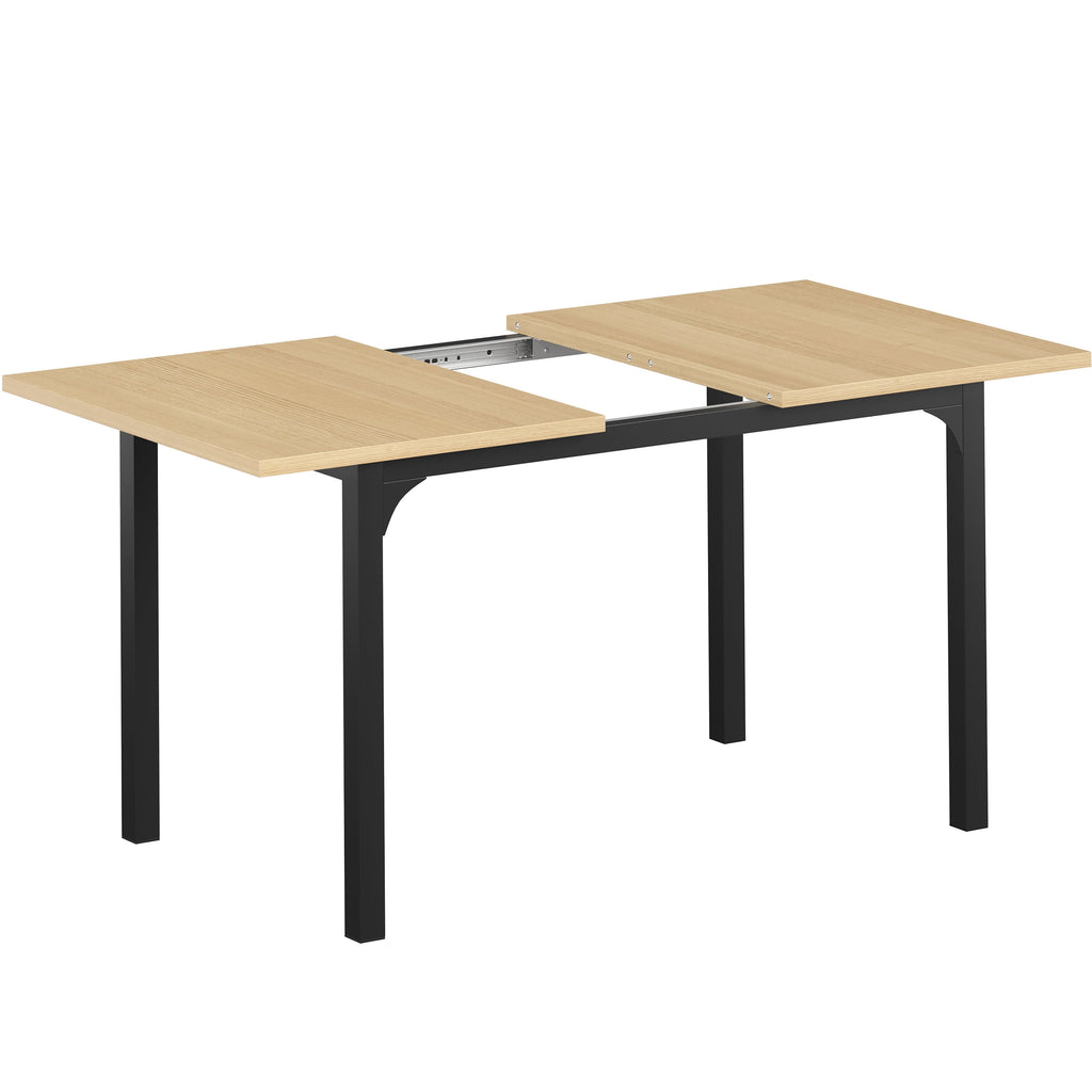 Someet Large Extendable Dining Table for 4-8, Modern Wood Space-Saving Extra Long Folding Kitchen Table for Dining Room, Natural
