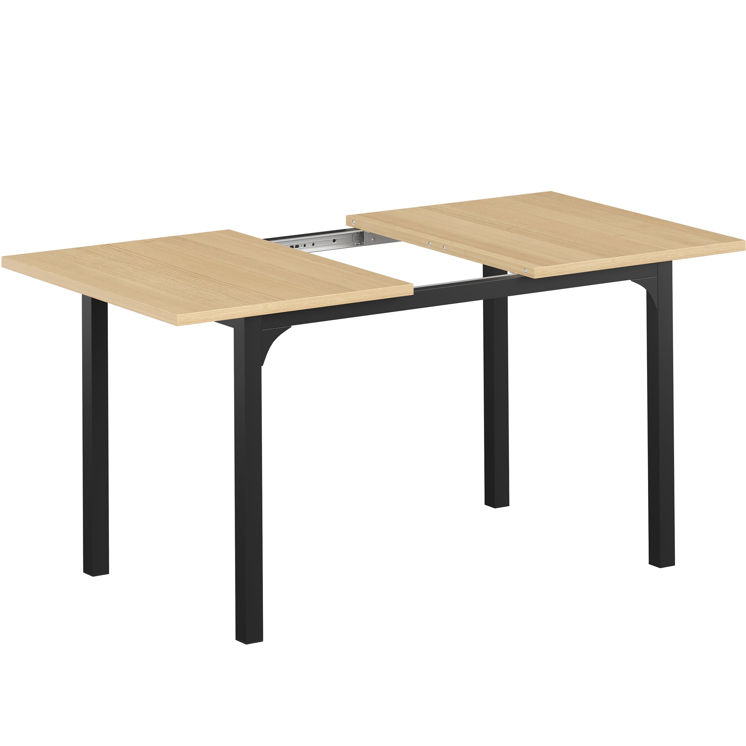Someet Large Extendable Dining Table for 4-8, Modern Wood Space-Saving Extra Long Folding Kitchen Table for Dining Room, Natural