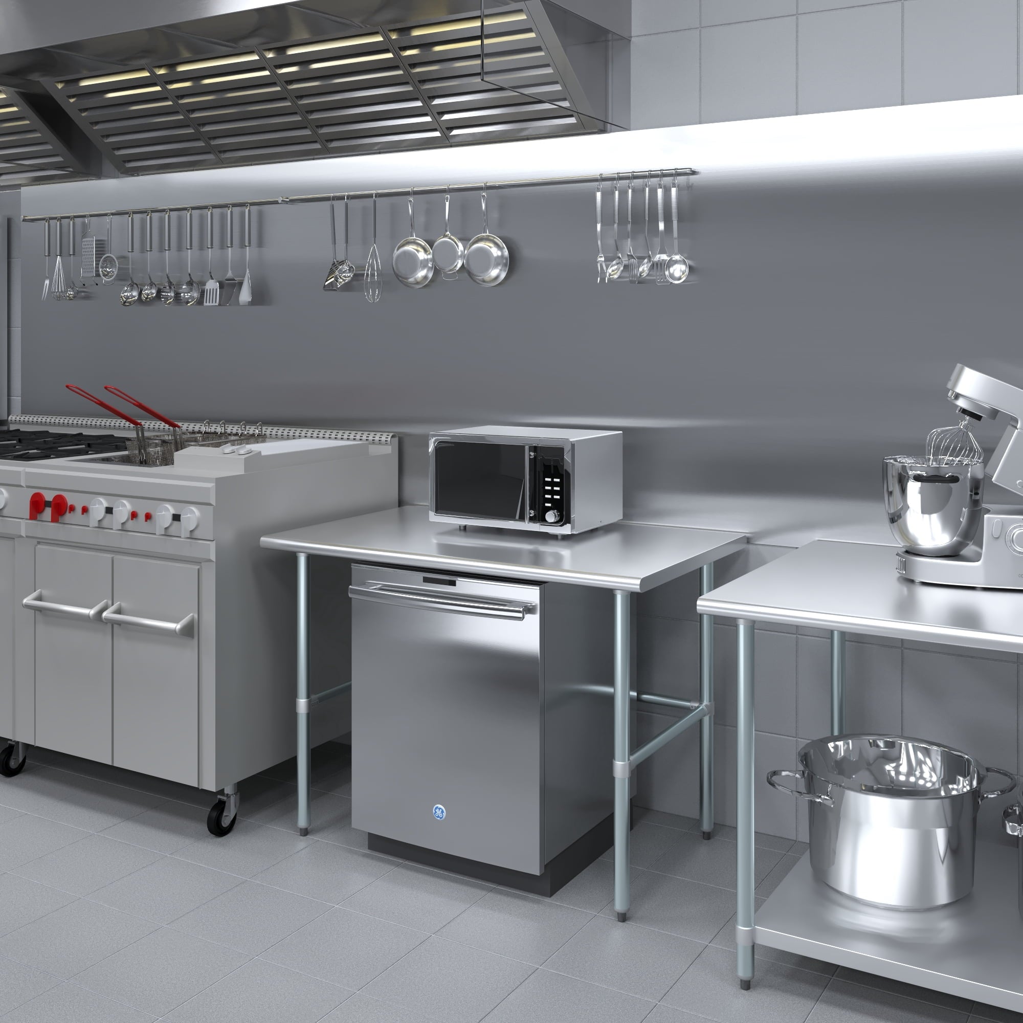 30 x 48 Stainless Steel Work Table with Open Base