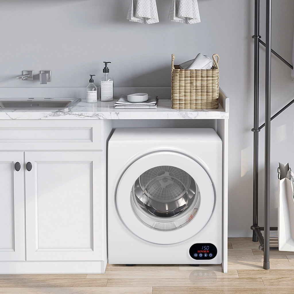 RovSun 110V White Stainless Steel Electric Tumble Dryer