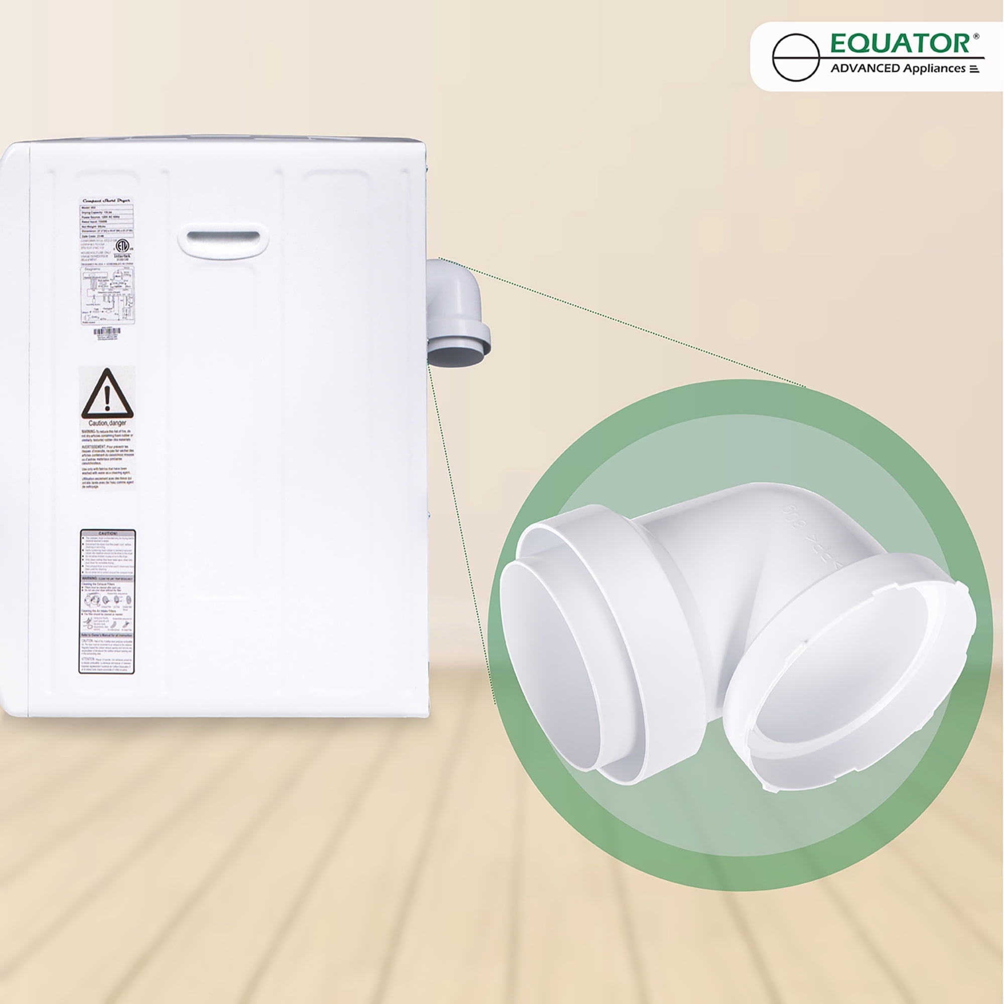 Pinnacle 21-852 S Compact Short Dryer with Digital Controls - 3.2 cu.ft., Silver