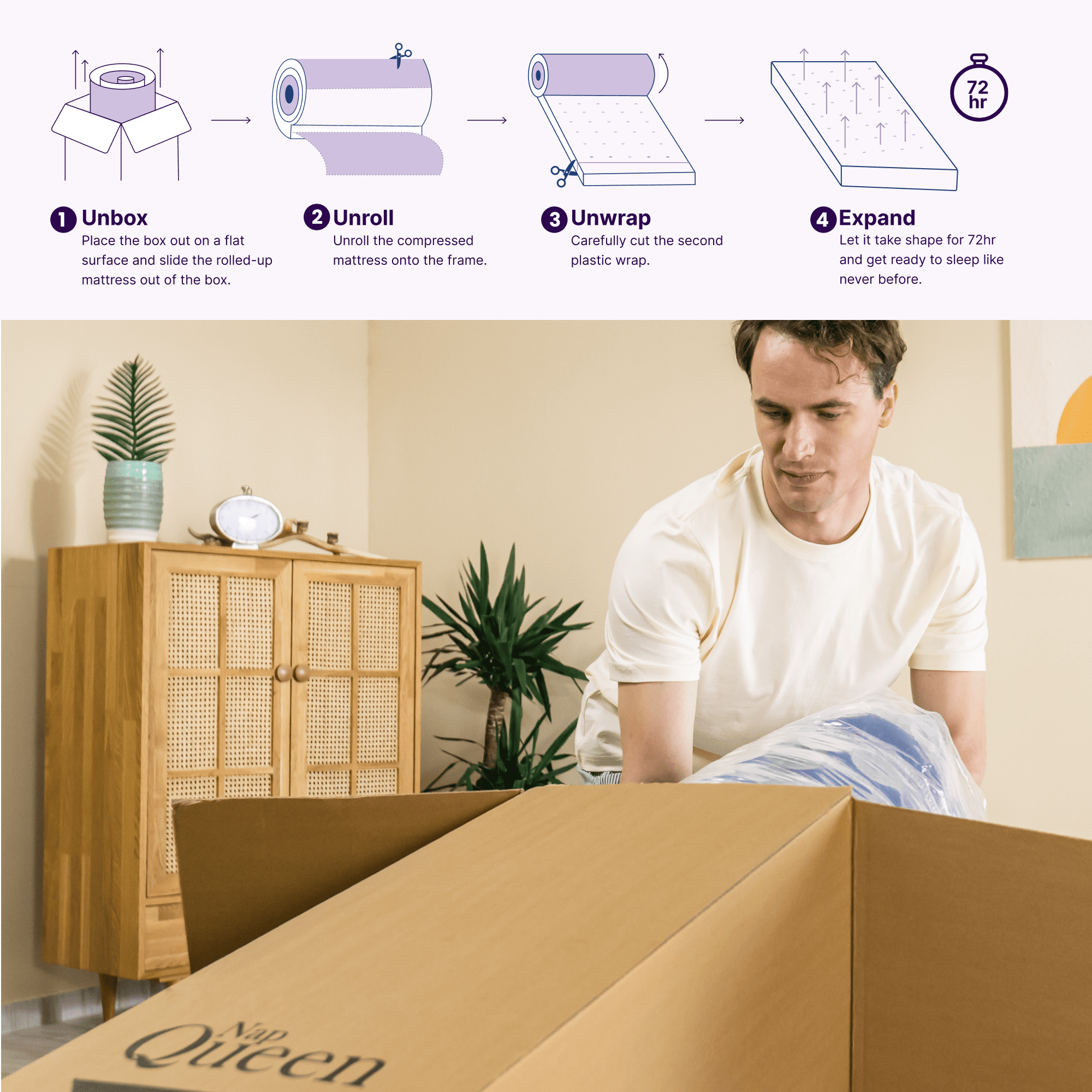 Nap Queen Victoria 10 Inch Gel-Infused Hybrid Queen Mattress