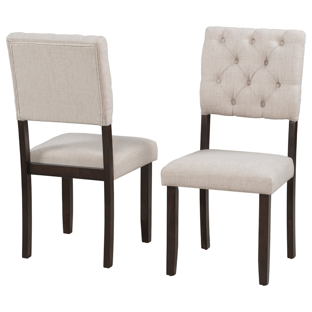 Harper & Bright Designs Dining Table Set for 6 with Bench Rectangular Table and 4 Upholstered Chairs for Kitchen, Gary