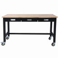 60 × 20 Multifunctional Workbench with Three Drawers, Four Swivel Casters, Stable & High-Quality