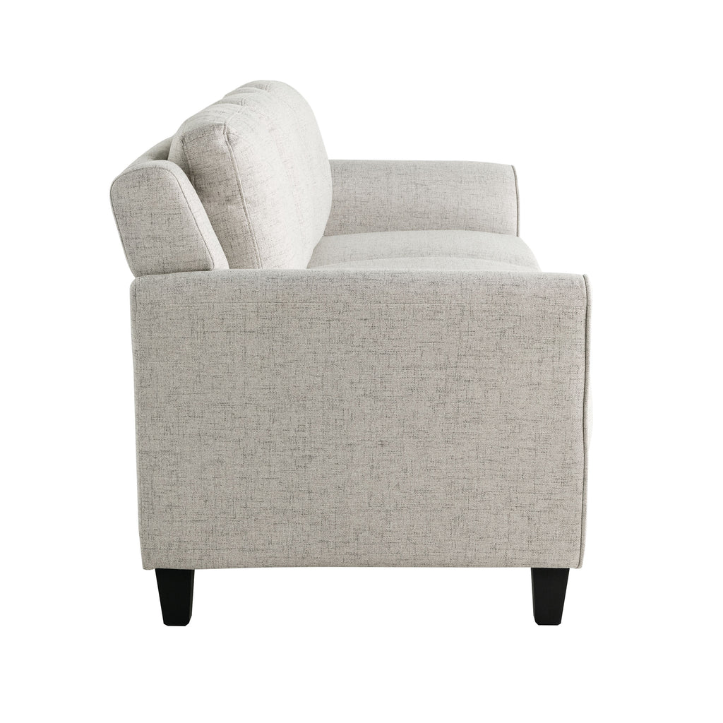 Lifestyle Solutions Taryn Curved Arms Sofa, Black Fabric