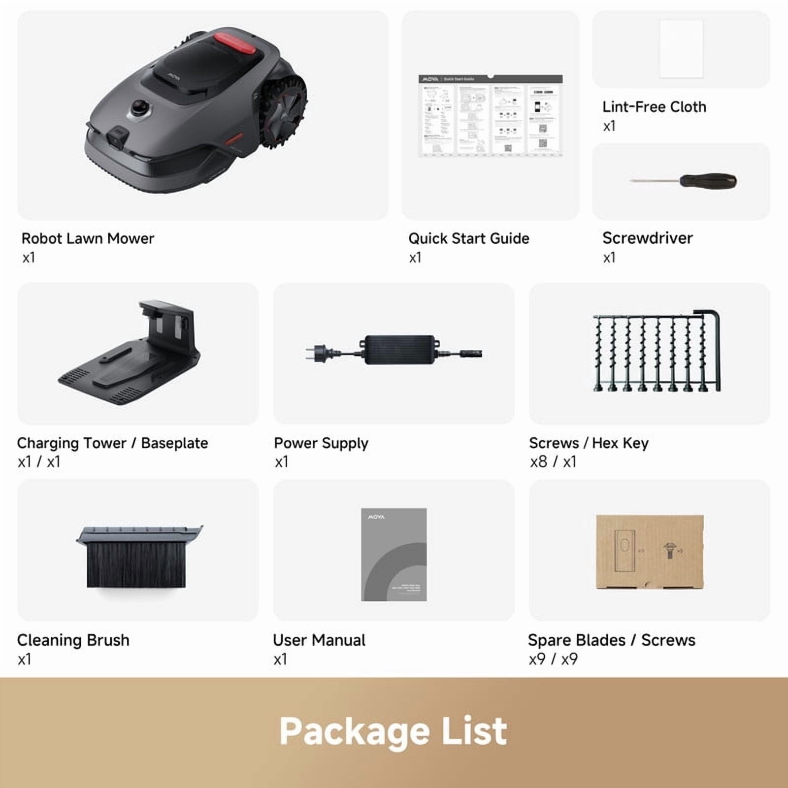 MOVA LiDAX Ultra 2000 Robotic Lawn Mower,Dual Mapping,0.5 Acres,Edge Cutting, Adjustable Cutting Height, Smart Obstacle Avoidance