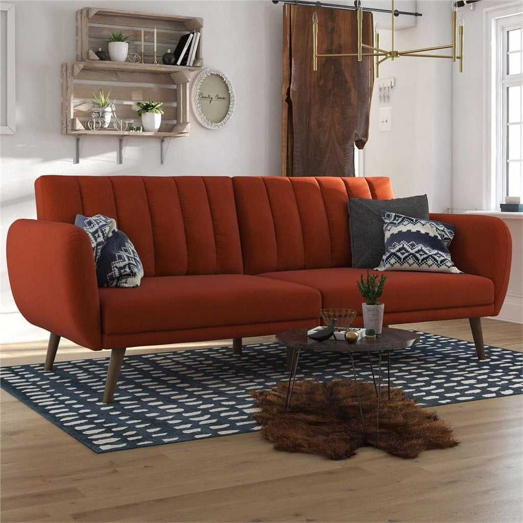 Novogratz Brittany Futon, Blue Linen
