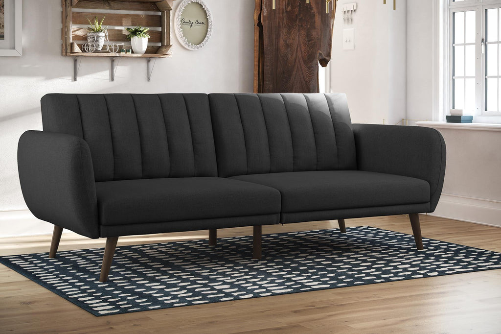 Novogratz Brittany Futon, Blue Linen