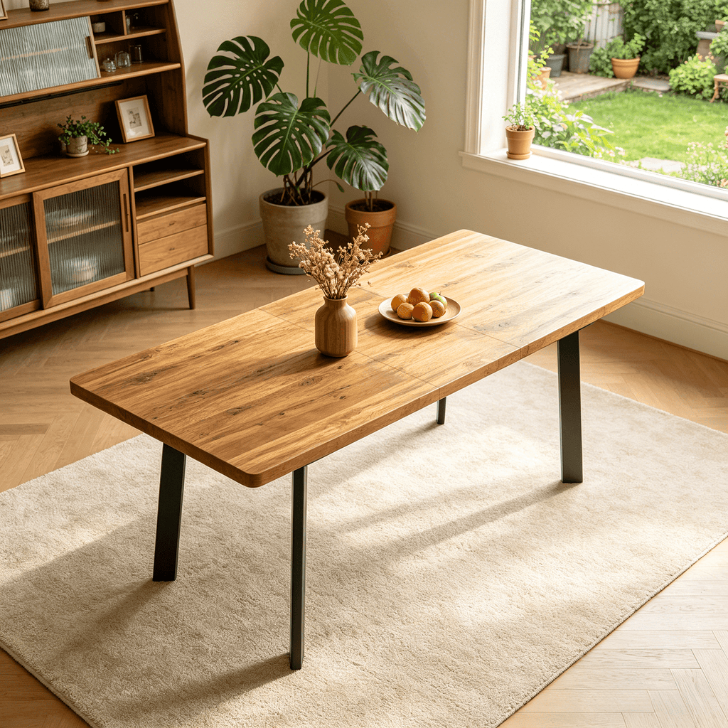 63.2-78.2 Extendable Dining Room Table,Modern MDF Dining Table Set for 4-8,Space Saving Dining Room Table Compact for Living Room, Apartment