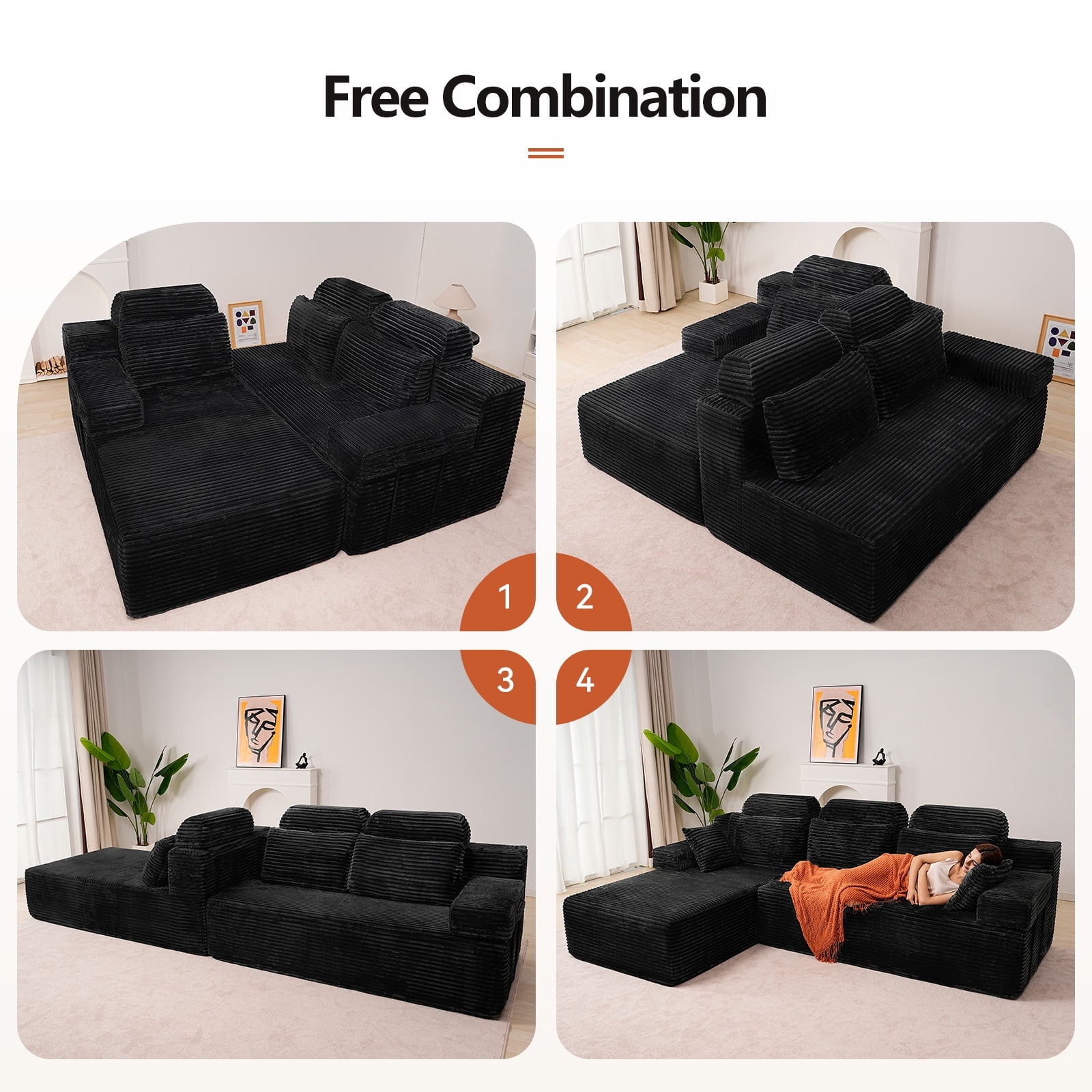 71 High Backrest Sofa for Small Spaces, Compressed Corduroy Couch with Deep Seating for Living Room, Bedroom, Dark Grey