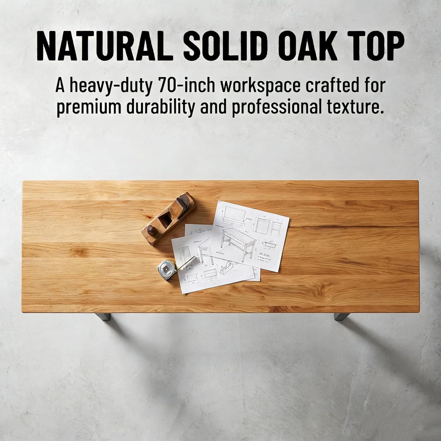 60 Inch Adjustable Workbench with Power Outlet, 2500 LBS Heavy Duty Double-Layer Workbench with Hardwood Top, 6-Level Height Adjustable Garage Work Table with Wheels, Rolling Workstation for Workshop