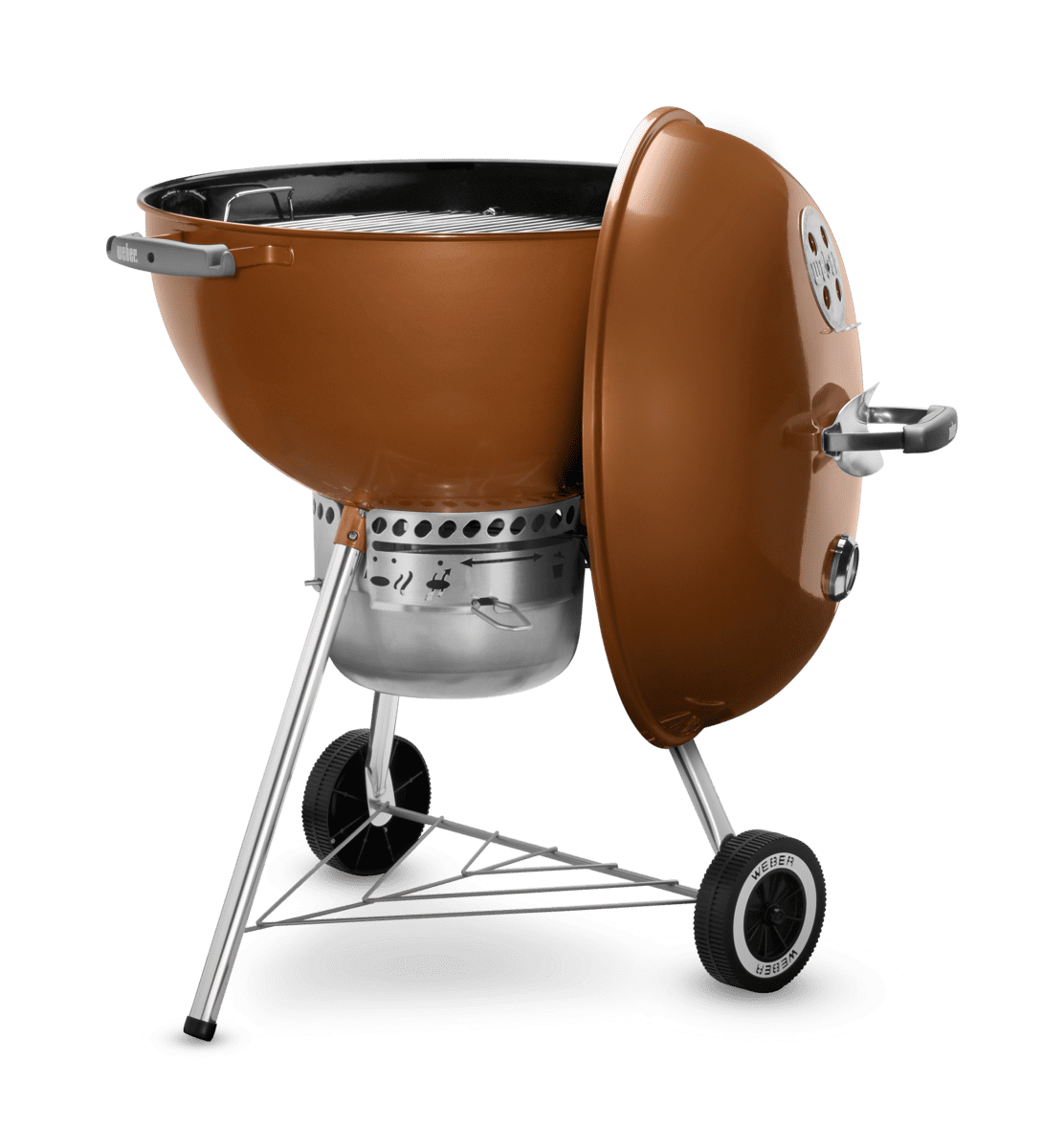 Weber Original Charcoal Grill, 22 Inch Premium Kettle Charcoal Grill, Black