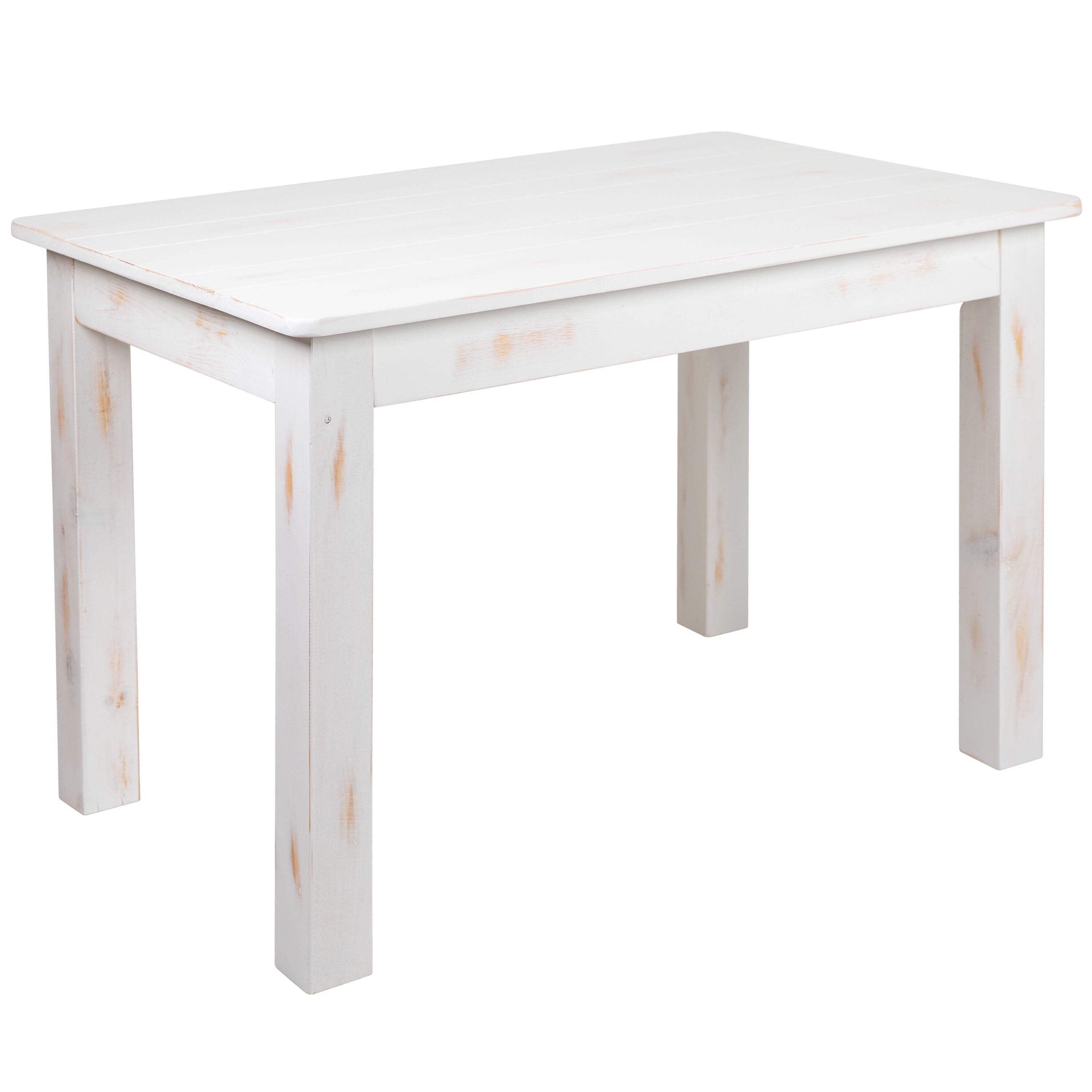 Jessamine 46 x 30 Rectangular Antique Rustic Solid Pine Farm Dining Table