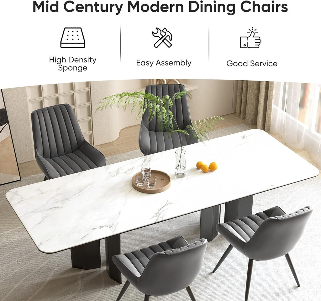 Hawsaiy 3-Piece Dining Table Set for 2, 31.5 Round Dining Table Set with 2 Upholstered Dining Chairs, Modern Farmhouse Table Set for Dining Room (Black+Black)
