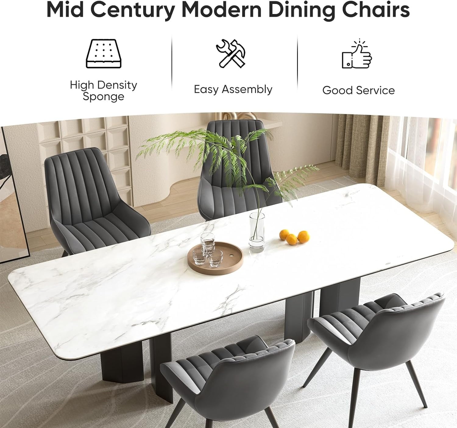 Hawsaiy 3-Piece Dining Table Set for 2, 31.5 Round Dining Table Set with 2 Upholstered Dining Chairs, Modern Farmhouse Table Set for Dining Room (Black+Black)