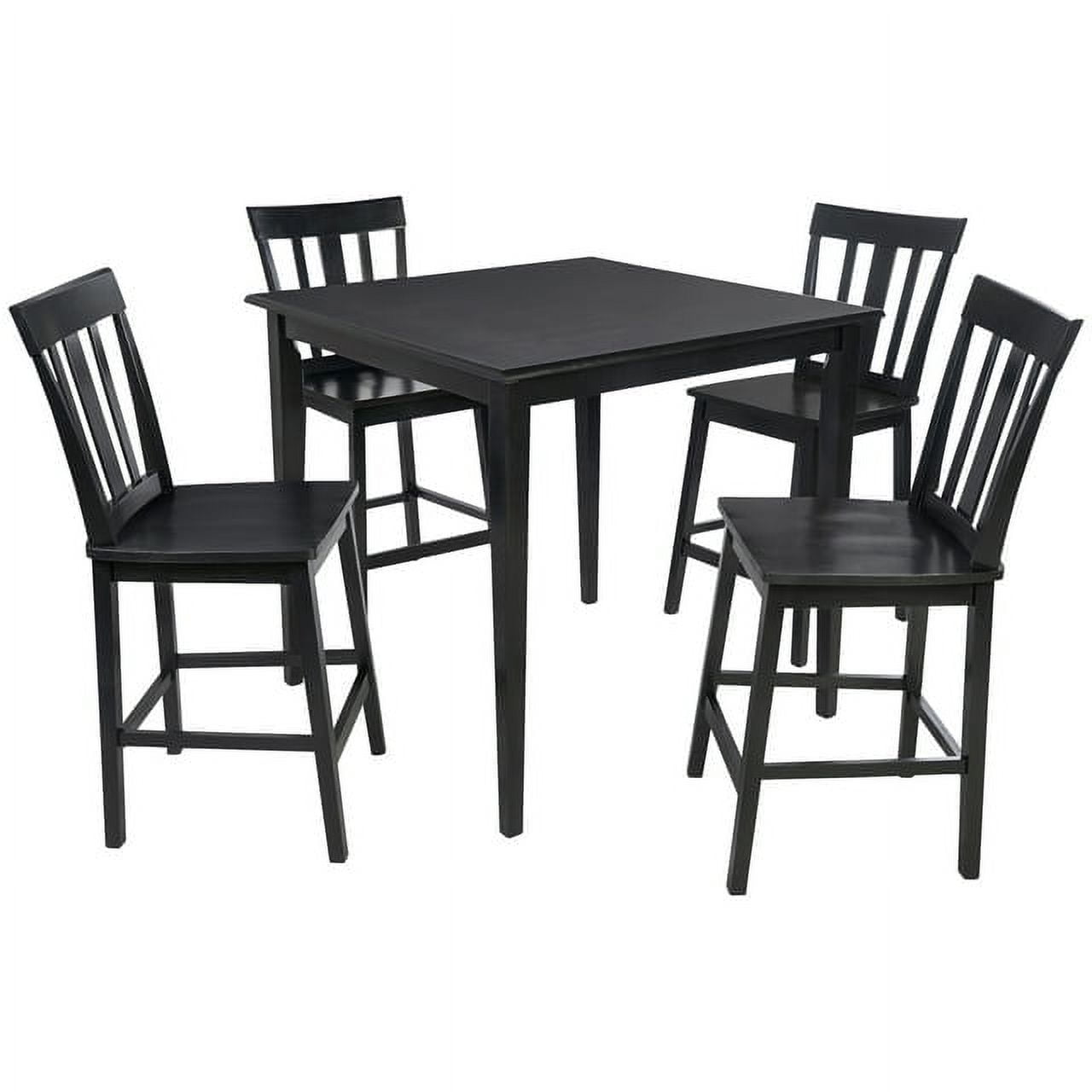 Mainstays 5 Piece Mission Counter Height Dining Set, Solid Wood, Cherry Color for Indoor