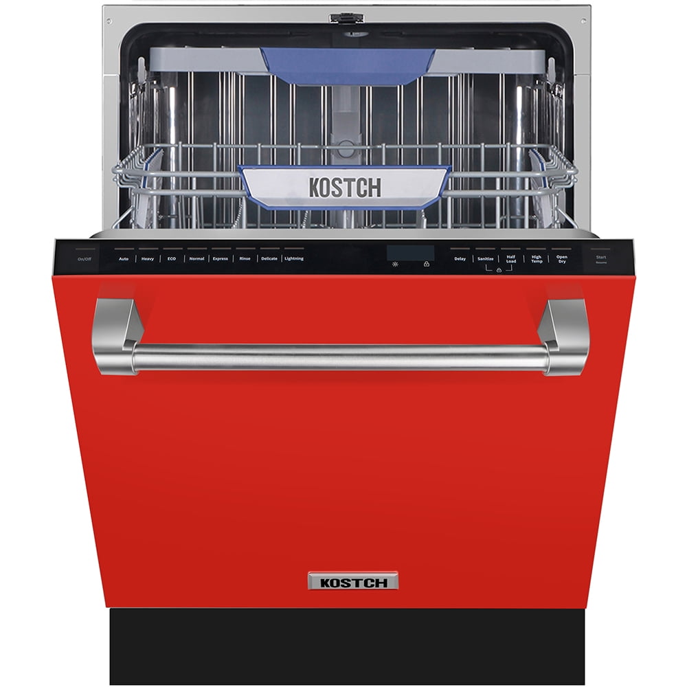 KOSTCH 24in Built-in Dishwasher with 8 wash programs & 4 Dry Options, Large Capacity 15 Place Settings,Stainless Steel Handle, 45-dBA Ultra-Quiet, ENERGY STAR Certified