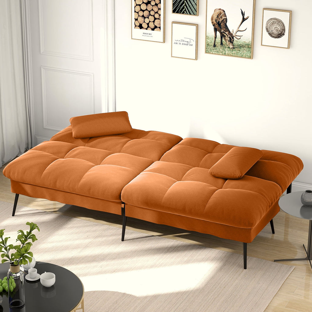 COMHOMA Cloud Comfort Convertible Futon Sofa Bed, Gray