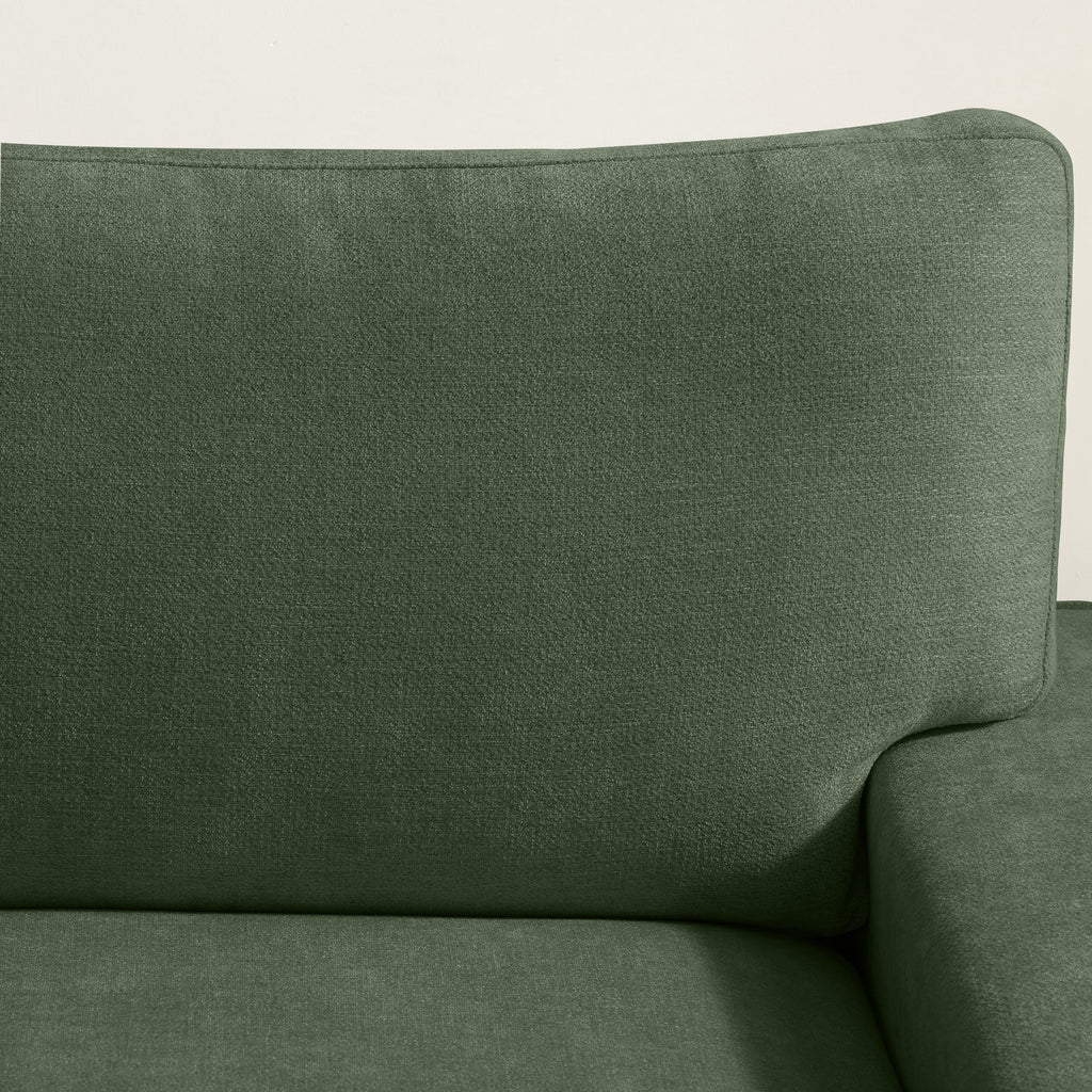 Poshby 88.58''W 3 Seater Sofa Couch with Chenille, Modern Square Arm for Living Room, Light Gray