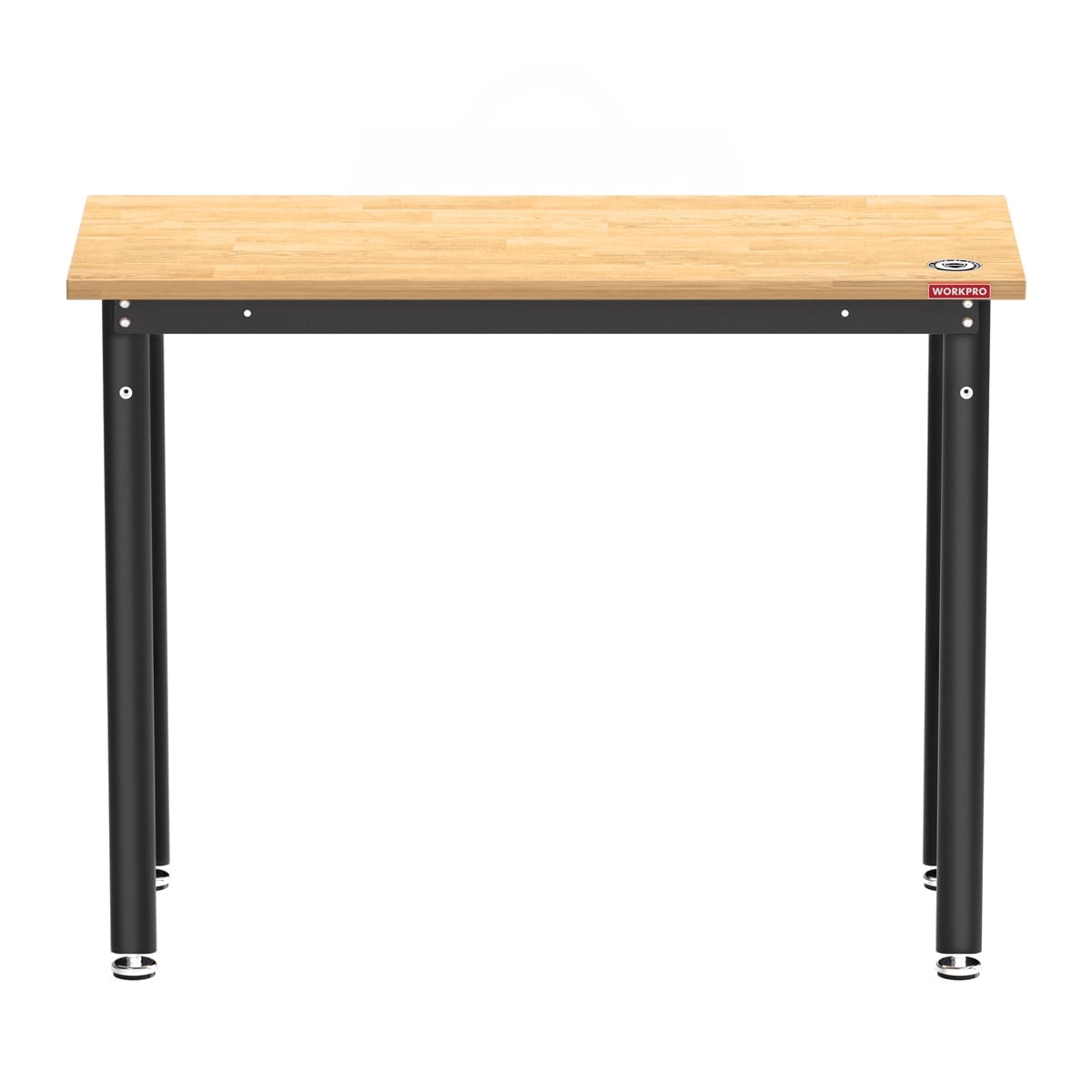 WORKPRO 60” x 24 Adjustable Workbench 1500 LBS Load Capacity Hardwood Worktable with Power Outlets, Leveling Foot