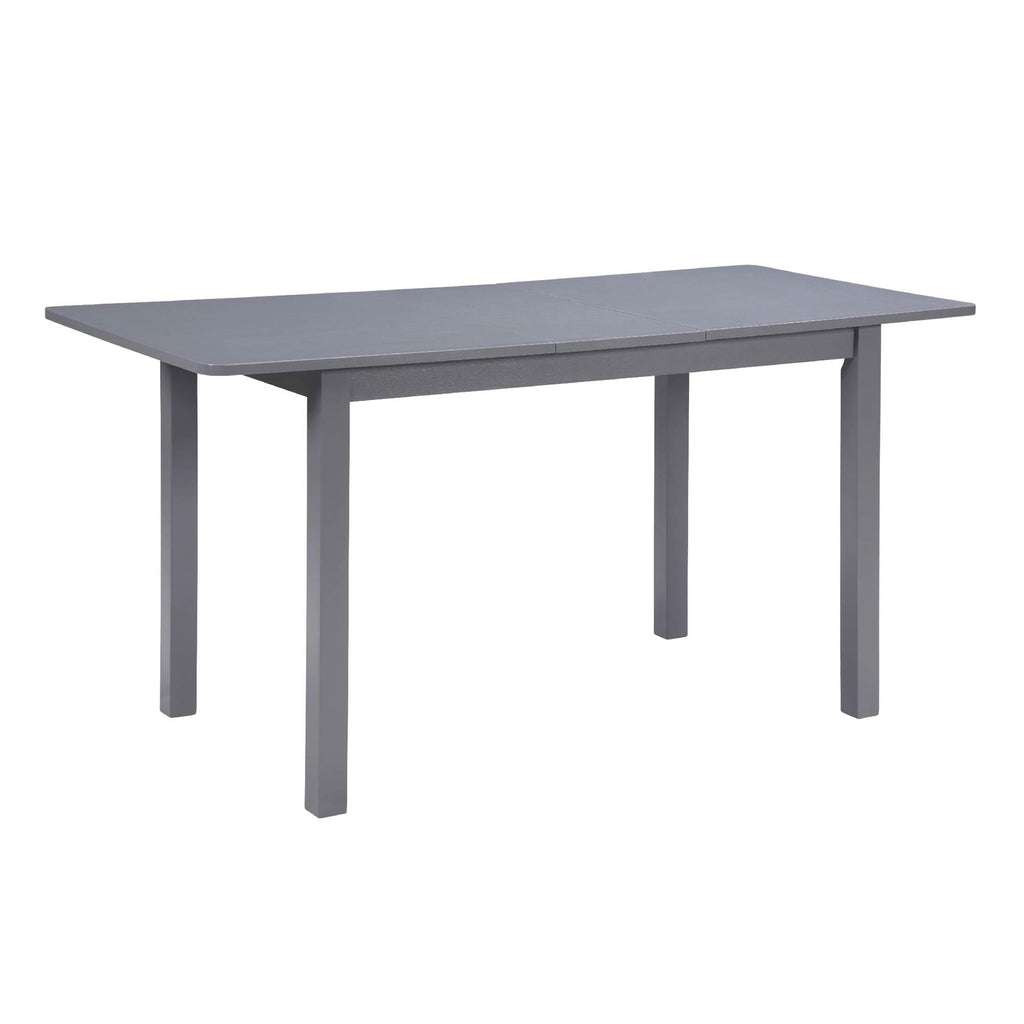 Lisonu 59 Extendable Dining Table, Modern Black Wooden Kitchen Table for 4-8 People, Space-Saving Expandable Table for Dining Room, Home Office & Small Living Spaces