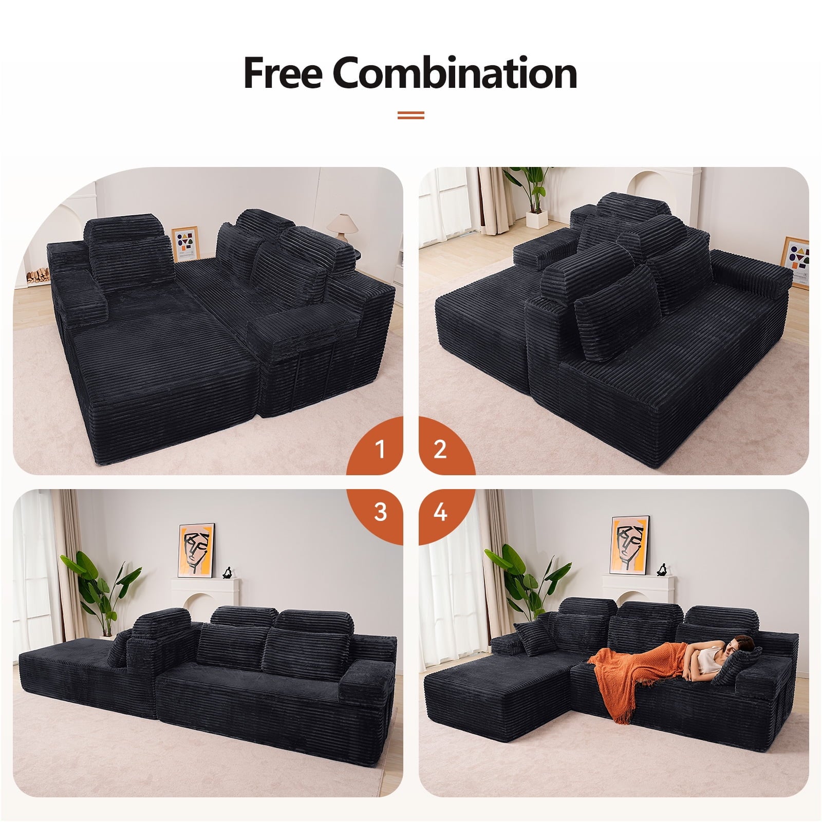 71 High Backrest Sofa for Small Spaces, Compressed Corduroy Couch with Deep Seating for Living Room, Bedroom, Dark Grey