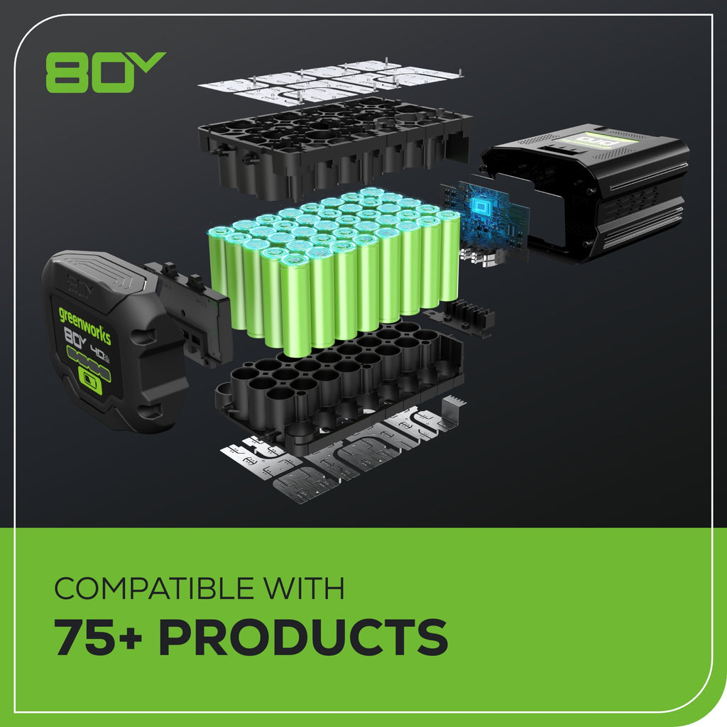 Greenworks 80V 21 Brushless Cordless Self-Propelled Lawn Mower, 4.0 Ah Battery and Rapid Charger Included