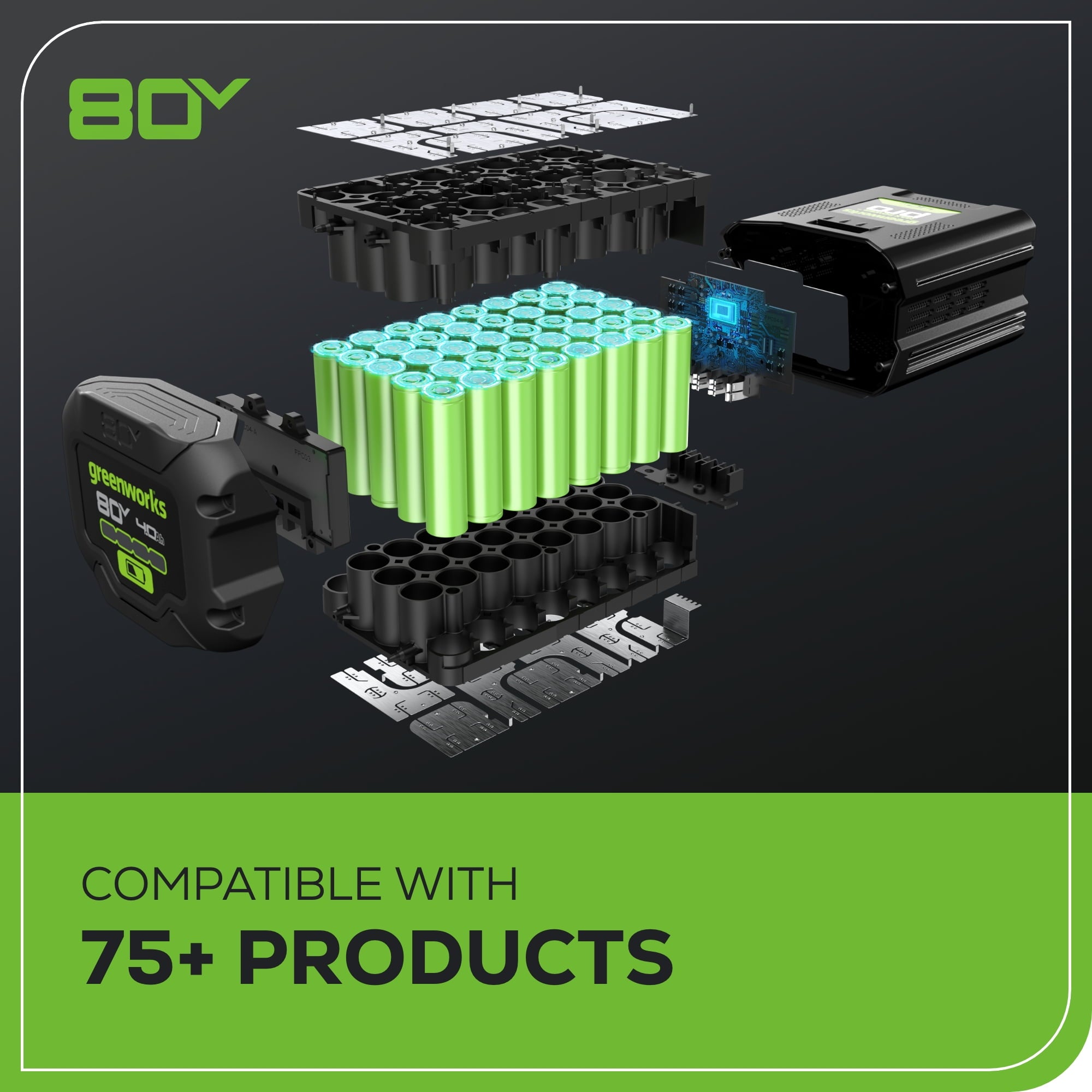 Greenworks 80V 21 Brushless Cordless Self-Propelled Lawn Mower, 4.0 Ah Battery and Rapid Charger Included