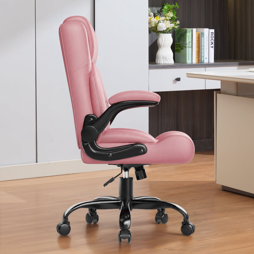 JONPONY Leather Office Chair, Big and Tall Office Chair 400LBS Wide Seat Ergonomic Computer Desk Chair High Back Executive Leather Chair Adjustable Task Chair Lumbar Back with 1-Year Warranty, Black