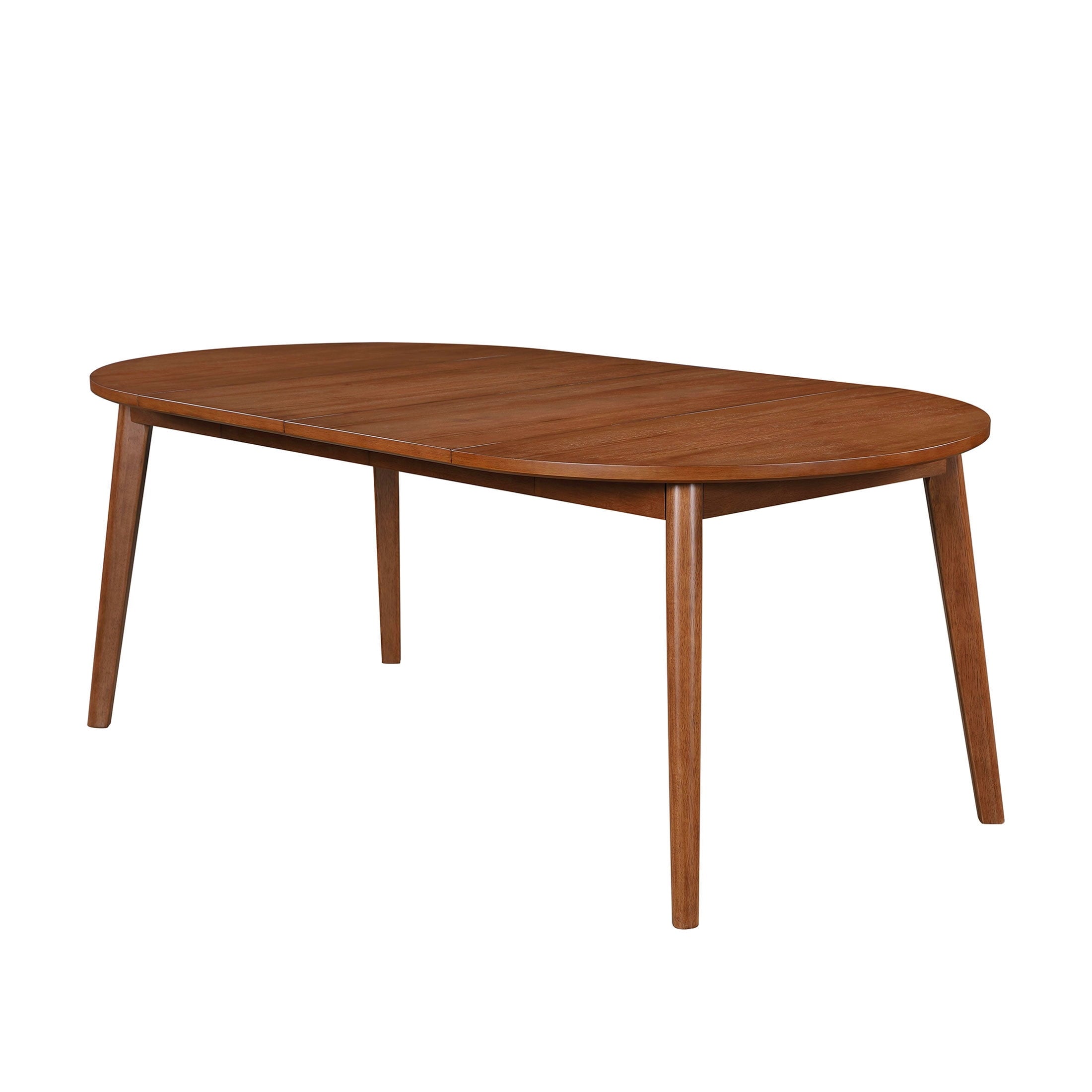 Better Homes & Gardens Greyson Mid-Century Extendable Dining Table, Solid Wood and Veneer, Acorn Finish