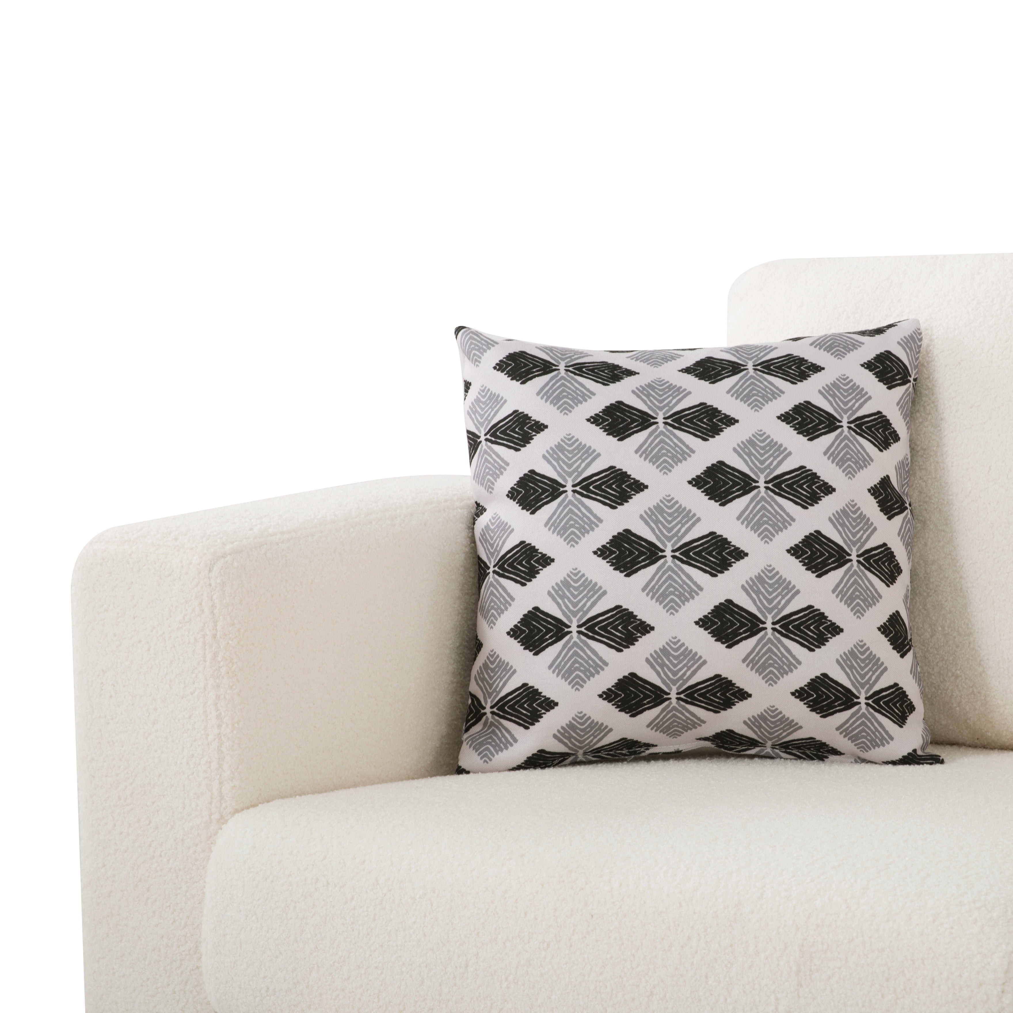 Gewnee 86.6 Modern Sofa Couch,Teddy Velvet 3 Seaters Comfy Couch with Deep Seat for Living Room,2 Pillows,Beige