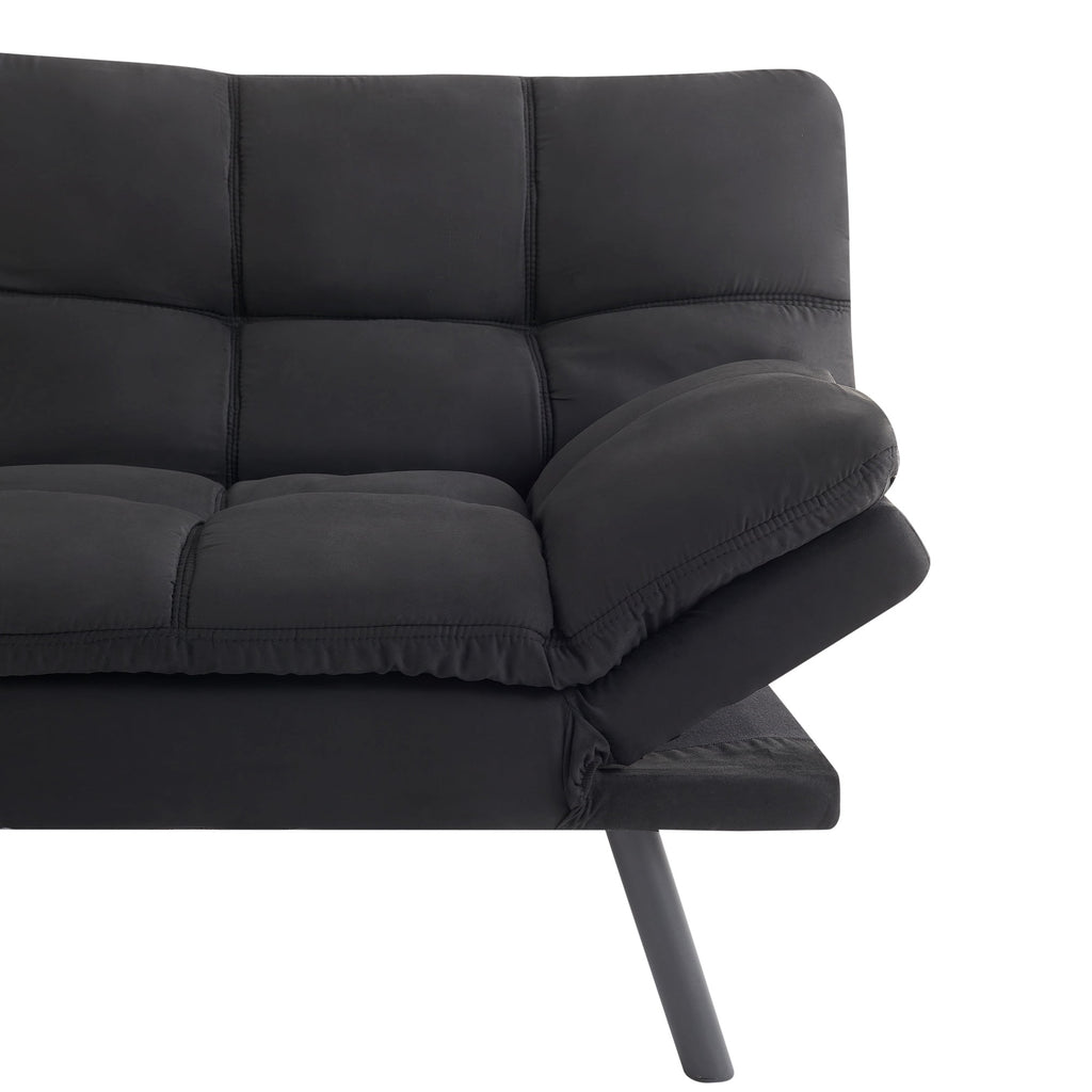 Mainstays 72 Memory Foam Futon Sofa Bed,Black