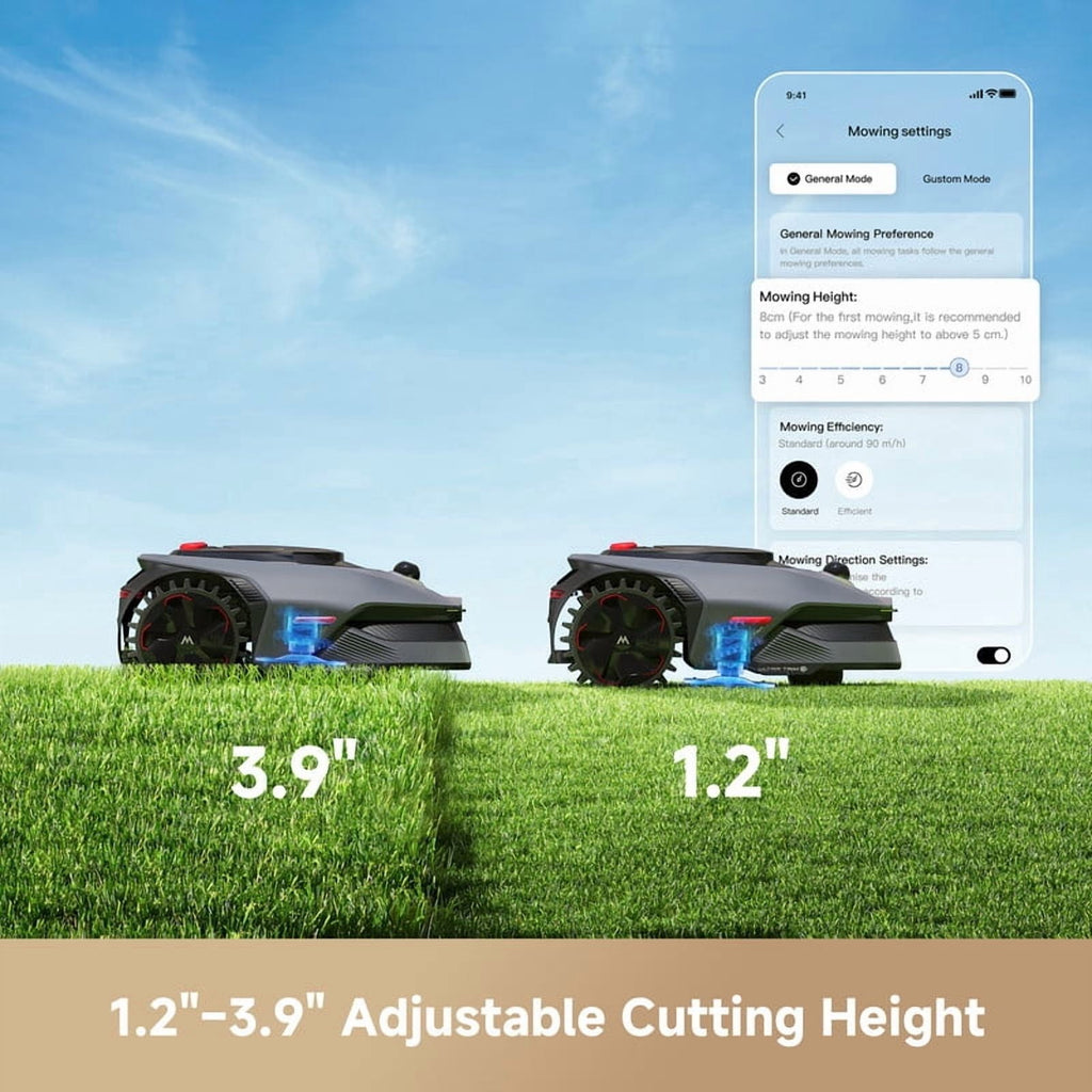 MOVA LiDAX Ultra 2000 Robotic Lawn Mower,Dual Mapping,0.5 Acres,Edge Cutting, Adjustable Cutting Height, Smart Obstacle Avoidance