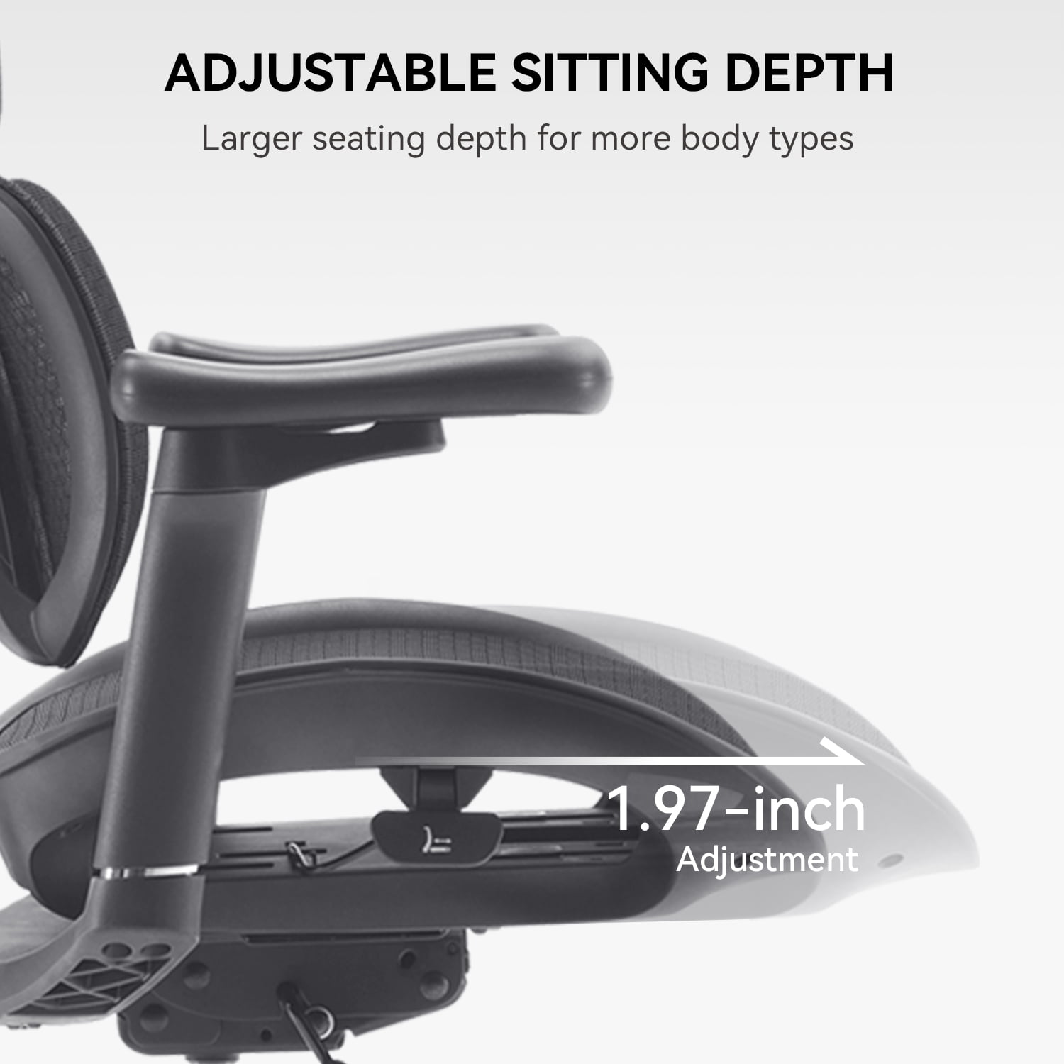 SIHOO Doro S100 Ergonomic Office Chair - with Dual Dynamic Lumbar Support, 5-Level Adjustable Backrest, 4D Coordinated Armrests, 135-degree Max. Recline Angle White