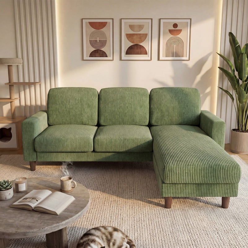 Homall Cloud Modular Sectional Sofa 3 Seat L-Shaped Cloud Oversized Sofa Couch for Living Room, Apartment and Small Space,Dark Gray