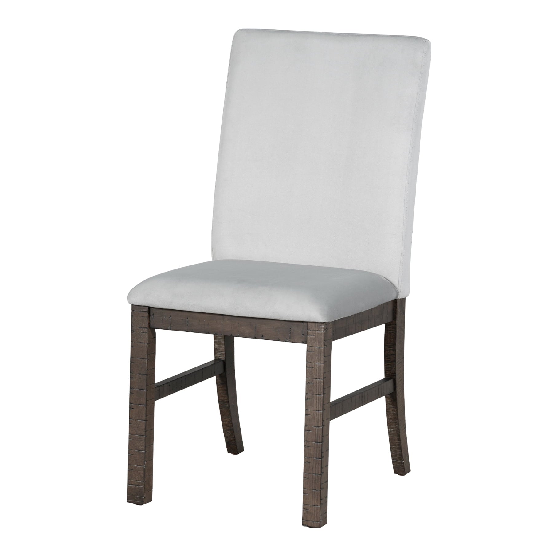 Harper & Bright Designs 7 Pieces Retro Dining Set for 6, Wood Rectangular Table with Designed Trestle Base and 6 Upholstered Chairs for Dining Room and Kitchen, Grey