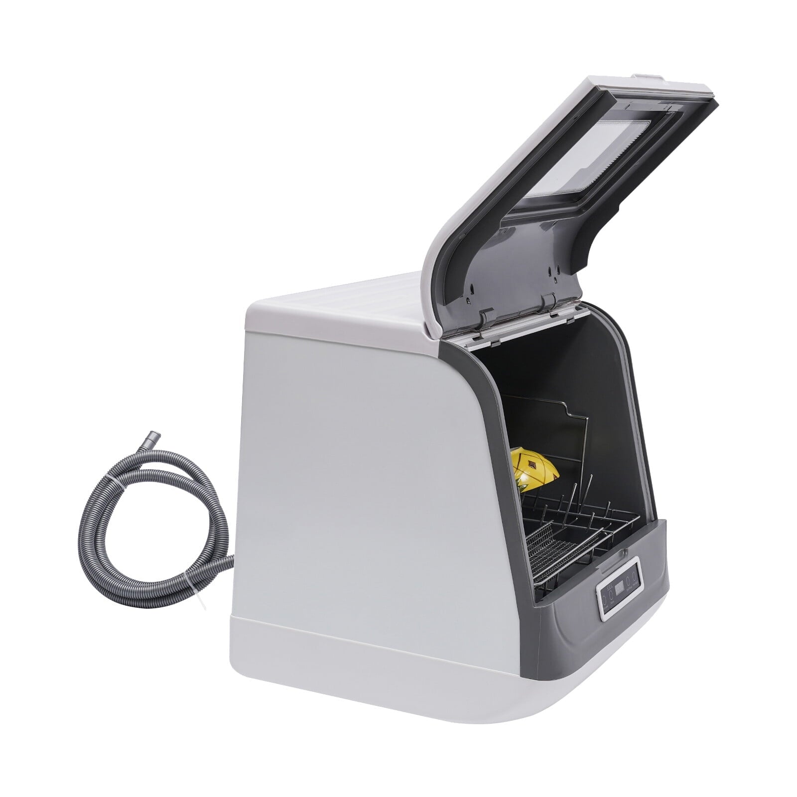 1 PCS Stainless Steel Countertop Dishwasher, Portable Countertop Dishwasher, Mini Dishwasher, Voltage: 110V, Rated Power: 800W, Frequency: 60Hz, Maximum Water Consumption: 8L/2.11Gal
