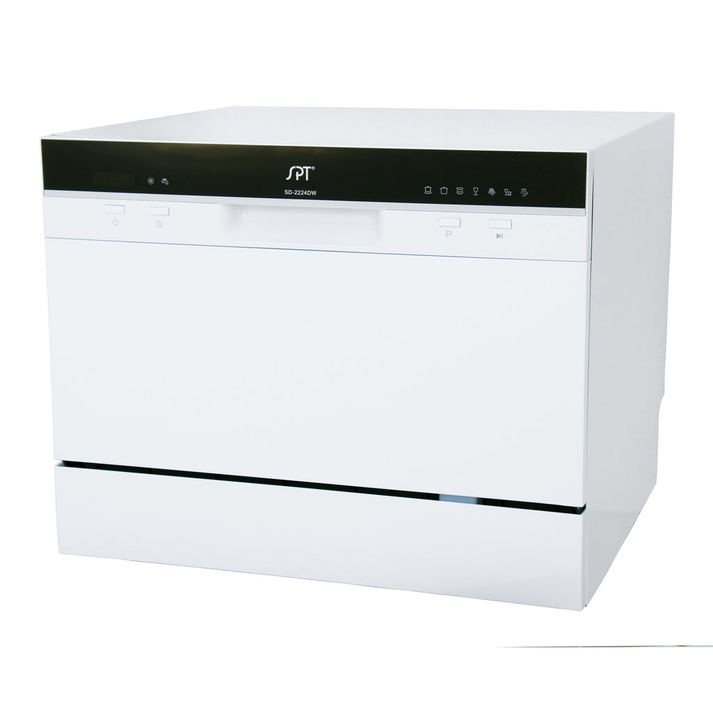 6 Place Settings Silver Countertop Dishwasher with Delay Start and LED display