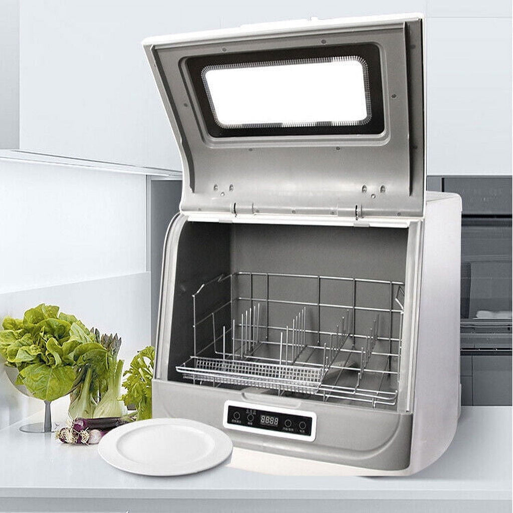 Portable Dishwasher Countertop, Compact Dishwasher W/75°C Air-Dry Function, 3 Washing Programs Mini Dish Washer for Apartments