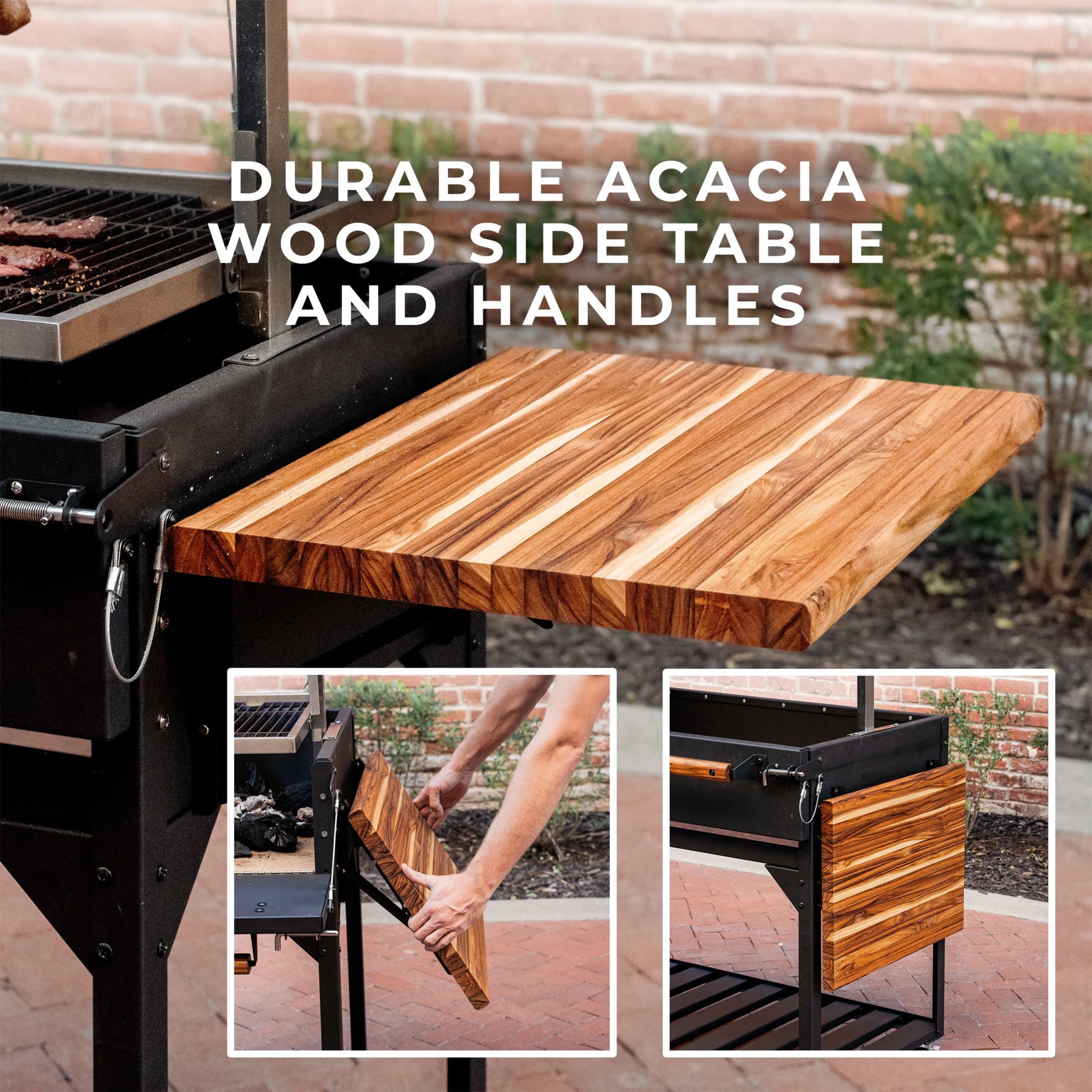 Backyard Discovery Argentine Santa Maria Wood Fire & Charcoal Steel BBQ Grill, Brasero