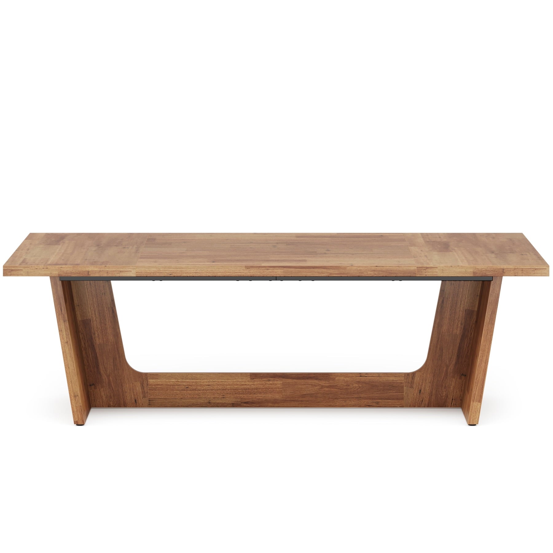 Fnova 70.87 Rectangular Dining Table for 4-6 People, Farmhouse Wood Kitchen Table with Sturdy Legs, Easy to Assemble