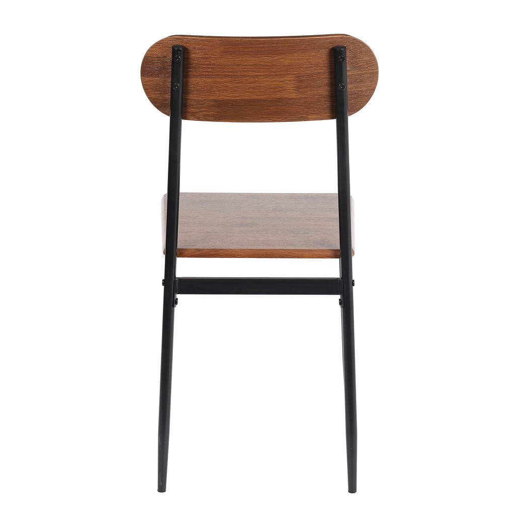 Mainstays 5-Piece Modern Wood & Metal Dining Room Set, Walnut Color for Indoor