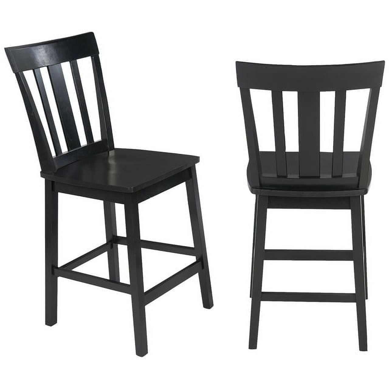 Mainstays 5 Piece Mission Counter Height Dining Set, Solid Wood, Cherry Color for Indoor