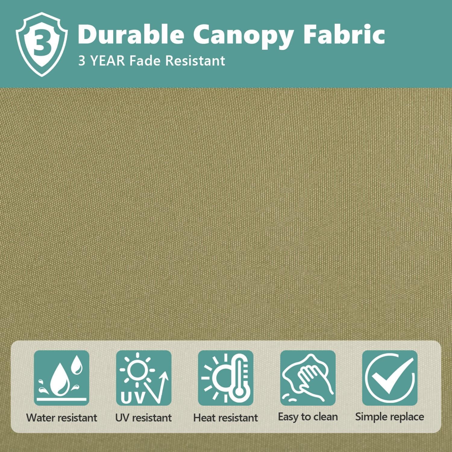 COSIEST 10FT Cream Double Top Cantilever Outdoor Umbrellas, Large Square Windproof Patio Umbrella for Garden, Deck, Pool