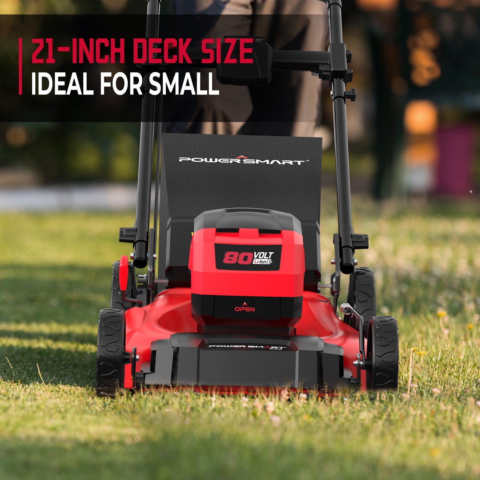 PowerSmart 80V MAX 21 Cordless Lawn Mower, 3-in-1 Brushless Electric Lawn Mower with 6.0Ah Battery and Charger
