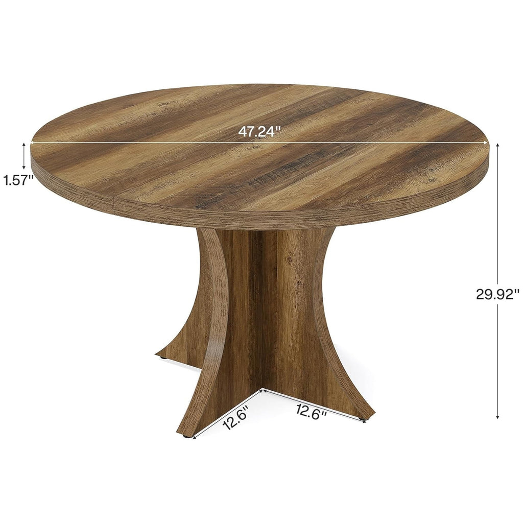 Modern Faux Marble Dining Table, 63 Rectangular 4-6 Seater Wood Table with Sturdy Base, Kitchen Living Room Dinner Table