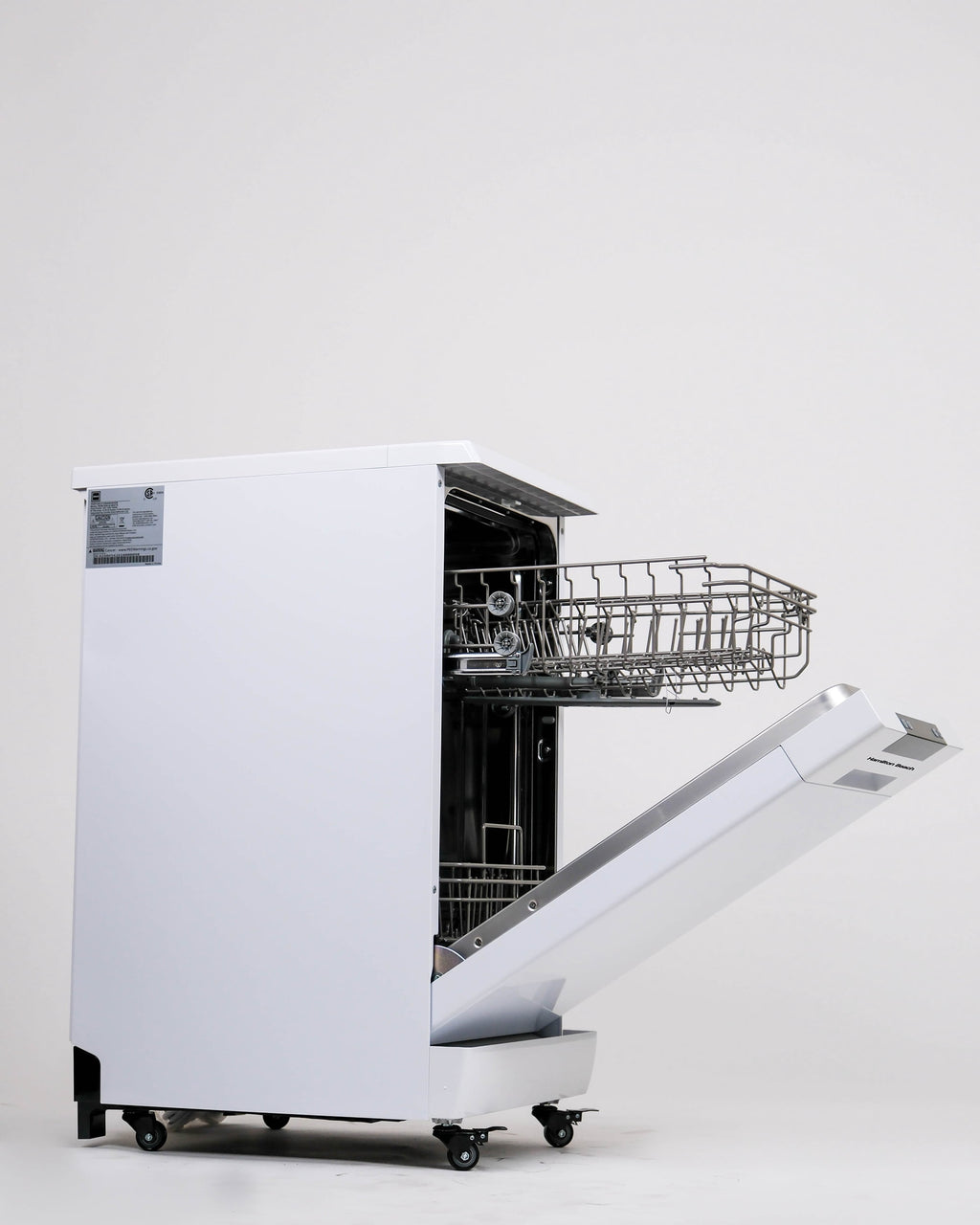Hamilton Beach 18-Inch Portable Dishwasher with 8 Place Settings and 6 Wash Cycles, Stainless Steel Interior