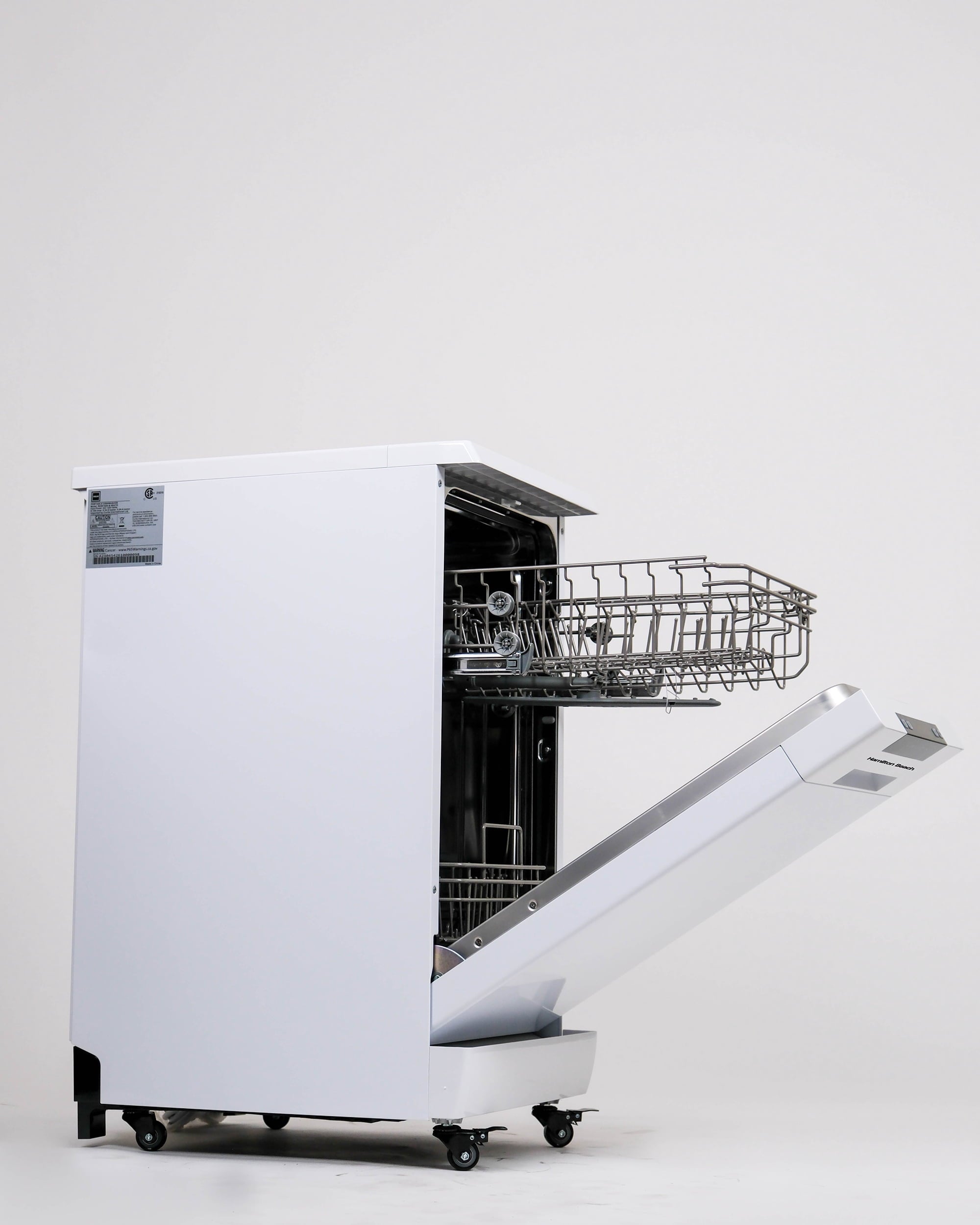 Hamilton Beach 18-Inch Portable Dishwasher with 8 Place Settings and 6 Wash Cycles, Stainless Steel Interior